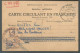 Carte Circulant En Franchise Du 19.06.1952 Notification Du Commandant De Corps Militaire, Nomination Au Grade Adjudant - Documents