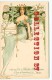 ROSE Et FEMME - CARTE STYLE MUCHA - PUBLICITE BELLE JARDINIERE D´ANGERS - ARS NOVA - ART NOUVEAU - Mucha, Alphonse