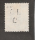 Perfin Perforé Firmenlochung Egypt SG 117 CLC  Crédit Lyonnais Le Caire - Used Stamps