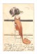 CPA Aquarellée Ch . NAILLOD Art Nouveau  Royal Bar  Femme Assise à Un Bar Robe  Chapeau à Plume Vue De Dos Peu Commune - Naillod