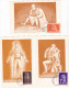Carte Maximum BELGIQUE N°Yvert 701/709 (PRISONNIERS - DEPORTES ...) 9 Cartes Obl Sp Bruxelles 1945 - 1934-1951