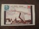 France  Sur CPA Illustrée Par Guy Dombret Cachet Aviation Sanitaire TP 2f Gandon Croix Rouge - Croix Rouge