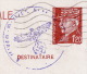 Entier Postal 1,20F Petain Avec Oblitération Violette Allemande - Guerre De 1939-45
