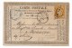 1875 - CARTE PRECURSEUR Avec REPIQUAGE & CACHET COMMERCIAL Des HOUILLERES DE RONCHAMP (HAUTE SAONE) GC 3195 - 1849-1876: Période Classique