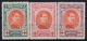 Belgium:  OBP 132 - 134  MH/* Falz/ Charniere Mi 110 - 112 1912 - 1914-1915 Croce Rossa