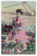 Fantaisie-- Bonne Fête--1908----Femme Jolie Robe Et Fleurs  N°589  éd  ???? - Femmes