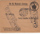 Rare Lettre Officiel On His Majesty's Service >> Official Paid >> Au Dos Lettre Collé Avec Adresse Army Post Office - Cartas & Documentos