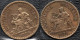 FRANCE 1924-1925 Domard 1F Lot De 2 Pièces De Monnaie / Coin / Münze Bronze [J01h] - Collections