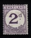 Swaziland 1933  MiNr. PORTO 2   */ Mh  Ziffer - Swaziland (...-1967)