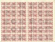 LETTLAND Latvia 1919 Michel 3 Complete Sheet Of 100 O Leepaja 21.02.1919 - Lettonie