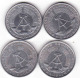 Deutschland DDR, 4 X 10 Pfennig 1965 + 1967 + 1968 + 1971 - 10 Pfennig