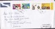 South Africa AIR MAIL Lugpos Par Avion Label SUMMERSTRAND 2006 Cover Brief AHMEDABAD India Rhino Zebra Fish Stamps (2 Sc - Posta Aerea