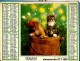 ALMANACH DES P.T.T 1982 (57)  -  Complet **CALINERIES AVEC MON CHIEN - CHIEN ET CHAT** Calendrier * OLLER * N° 219 - Big : 1971-80