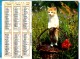 ALMANACH DES P.T.T 1986 (57) - Complet ** CHIEN CANICHE - CHATON DANS UN PANIER ** Calendrier * OLLER * N° 216 - Tamaño Grande : 1981-90