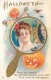 241553-Halloween, Stecher No 248 B, Woman In Mirror Sees Reflection Of Man In Mirror - Halloween