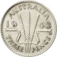 Monnaie, Australie, George VI, Threepence, 1943, TTB+, Argent, KM:37 - Threepence