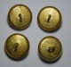 Lot Of 4 Bottons - P.B.T. PARIS - 25 Mm Diameter - Buttons