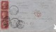 Nottingham To Lyon, France. Cover Con Vari Timbri +PD Rosso. 1872 - Covers & Documents