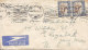 South Africa PAR AVION Label Slogan Flamme "Send Telegrams" DURBAN 1939 Cover Brief NEW JERSEY USA 2x 1/- Sh (2 Scans) - Luchtpost