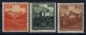 Liechtenstein: 1933 Mi 119 - 121  Very Light Hinged Signed + Certificate Chiavarello - Ungebraucht