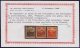 Liechtenstein: 1933 Mi 119 - 121  Very Light Hinged Signed + Certificate Chiavarello - Neufs