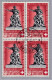 Schweiz Pro Patria 1940-05-09 PP 4er Bl. Zu#5 Gestempelt - Oblitérés