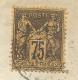 1893 - RARE 75c (YVERT N°99) SAGE N/U SEUL Sur LETTRE CHARGEE De NEUILLY PLAISANCE Pour VIRE (CALVADOS) - COTE = 340 EUR - 1876-1898 Sage (Type II)