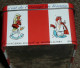 Rare Ancienne Boite En Tôle Publicitaire Vide, Biscuits L'Alsacienne, Chamonix Orange, Astérix Obélix, Goscinny Uderzo - Boxes