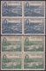 1958-200 CUBA 1958 DAYTON HEDGES ORIGINAL GUM LIGERAS MANCHAS BLOCK 4 - Ongebruikt