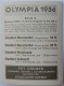 VIGNETTE JEUX OLYMPIQUES J.O BERLIN OLYMPIA 1936 PET CREMER DUSSELDORF BILD 4 ARCHIBALD WILLIAMS 400 METRES - Tarjetas