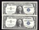 HC -1957 USA  1 DOLLAR SILVER CERTIFICATE SERIES 1957 - 2 CONSECUTIVE UNC NOTES - PICK # 419 - KL # 1462 - Fr # 1619 - Silver Certificates (1928-1957)