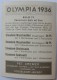 VIGNETTE JEUX OLYMPIQUES J.O BERLIN OLYMPIA 1936 PET CREMER DUSSELDORF BILD 71 KURT HASSE EQUITATION OFFICIER ALLEMAND - Trading Cards