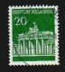 Deutschland 1966 Brandenburger Tor Mi 507 Gestempelt Mit Rückseitiger Nummer 370, 2 Scans, Yvert No. 369, 20 Pfg. - Rollenmarken