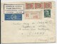 ALGERIE - 1948 - ENVELOPPE RECOMMANDEE Par AVION De BONE (CONSTANTINE) RECETTE AUXILIAIRE "A" Pour CIVRAY - Brieven En Documenten