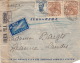 Lettre Brasil Censure Via Aérograma + Etiquette PANAIR >> France 1945 - Brieven En Documenten