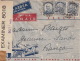 Lettre Brasil Censure Via Aérograma + Etiquette PANAIR >> France 1945 - Storia Postale