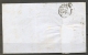 1861 , ZARAGOZA , CARTA CIRCULADA A BARCELONA , MAT. RUEDA DE CARRETA Nº 15 , LLEGADA - Briefe U. Dokumente