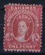 BAHAMAS:  SG 22  Mi Nr 5 Aa Carmine Lake , Perf 12,5  1863 Watermark CC MH/* Falz/ Charniere - Bahama's (1973-...)