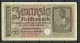 Deutschland Occupation Bank Note 20 Reichsmark Serie H - WW2