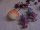 Delcampe - Vintage - Petit Lot De 11 Animaux En Plastique - Poissons, Grenouilles, Serpents, Araignées - Vissen