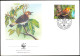 SONG BIRDS-WWF-RARATONGA MONARCH-COOK ISLANDS-FDC-1989-BX1-345 - Lettres & Documents