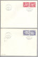 Schweiz Kehrdruck 1960-10-24 FDC Kehrdrucke Auf 4 Briefen - Tête-bêche