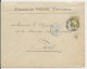 BELGIQUE - 1884 - ENVELOPPE COMMERCIALE De VERVIERS STATION Pour PARIS - 1884-1891 Leopoldo II