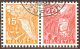 Schweiz KSZ Zusammendruck 1934 Naba Zu# Z 21 Gestempelt - Se-Tenant