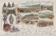 La Vallee De Joux - Farbige Litho - Le Sentier, L'Orient, Le Pont, L'Abbaye, Le Brassus - L'Abbaye