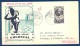 1950 , GUINEA ESPAÑOLA , ED. 294 , DIA DEL SELLO COLONIAL , PRIMER DIA , CIRCULADO A CHICAGO , TRÁNSITO DOUALA - CAMERÚN - Guinea Española