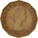 Monnaie, Grande-Bretagne, Elizabeth II, 3 Pence, 1960, TTB, Nickel-brass, KM:900 - F. 3 Pence