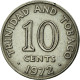 Monnaie, TRINIDAD & TOBAGO, 10 Cents, 1972, Franklin Mint, TTB, Copper-nickel - Trinidad & Tobago