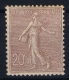 France: Yv Nr  131 MH/* Falz/ Charniere 1906 - 1903-60 Säerin, Untergrund Schraffiert