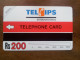 PAKISTAN URMET TELIPS 200 RS NEUVE MINT TELEPHONE VERSO BACK - Pakistan